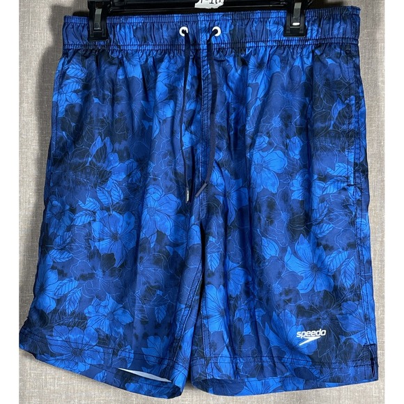 MENS SPEEDO SIZE  M NAVY/blue SPORT BEACH HOLIDAY SWIM TRUNKS SHORTS TROPICAL‎ - Picture 1 of 16
